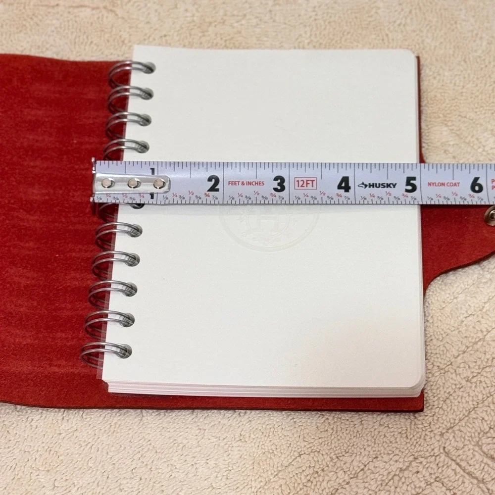 Hermès Paris Red Leather Ulysse Agenda Notebook Cover PM Refillable Planner Box